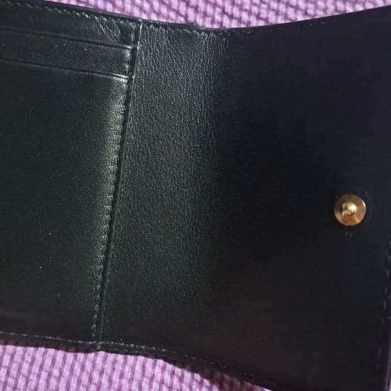 ( 最終価格 )ディオール ロータスウォレット エナメル カナージュ ブラック