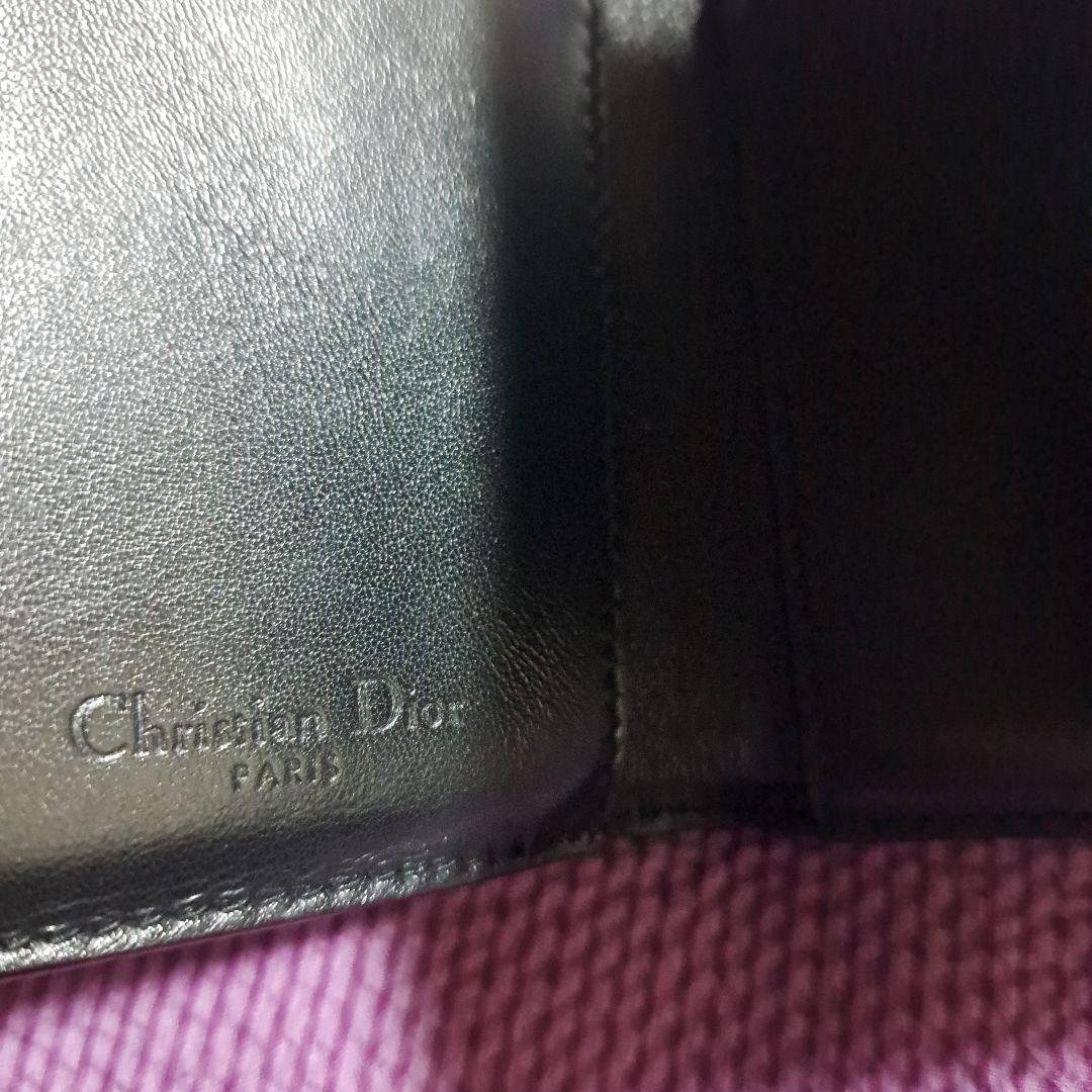 ( 最終価格 )ディオール ロータスウォレット エナメル カナージュ ブラック