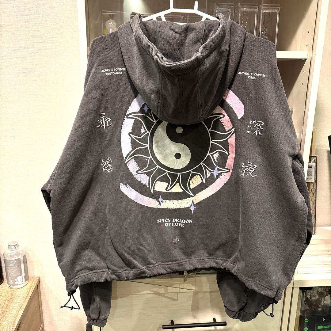 ずっと真夜中でいいのに。陰陽パーカー アウター grey Mサイズ ずとまよ