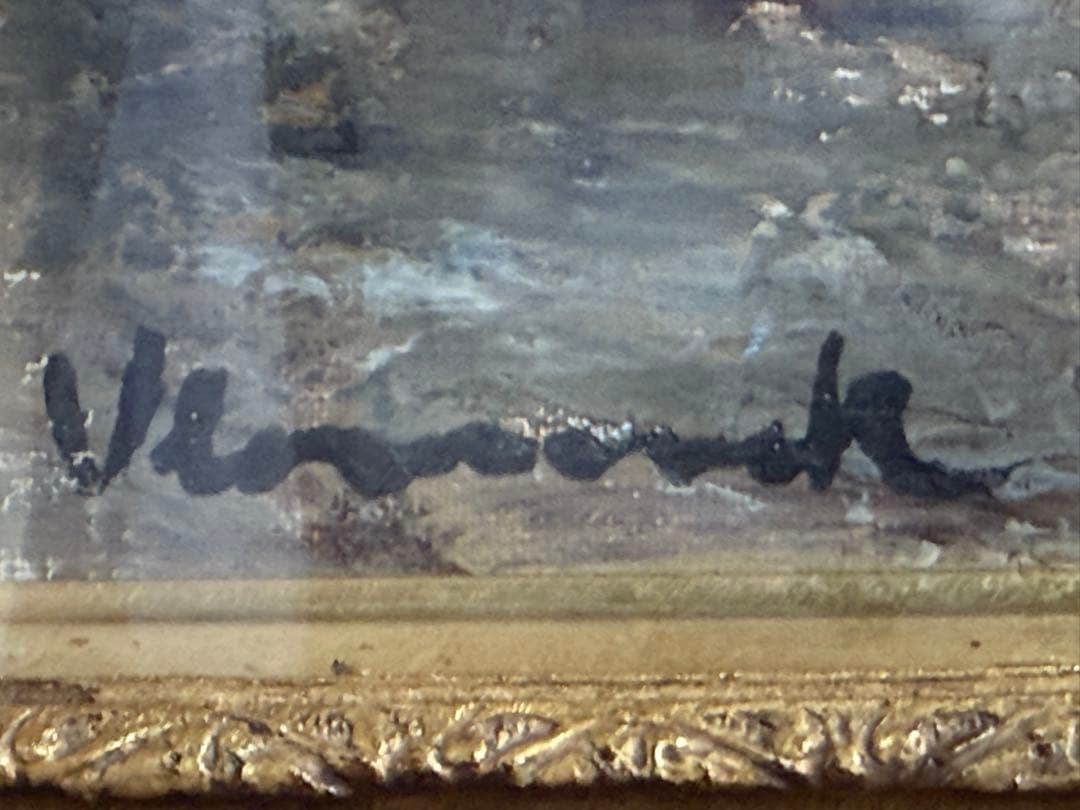 モーリス・ヴラマンク【村の教会 】Vlaminck 模写油彩画 F6サイズ