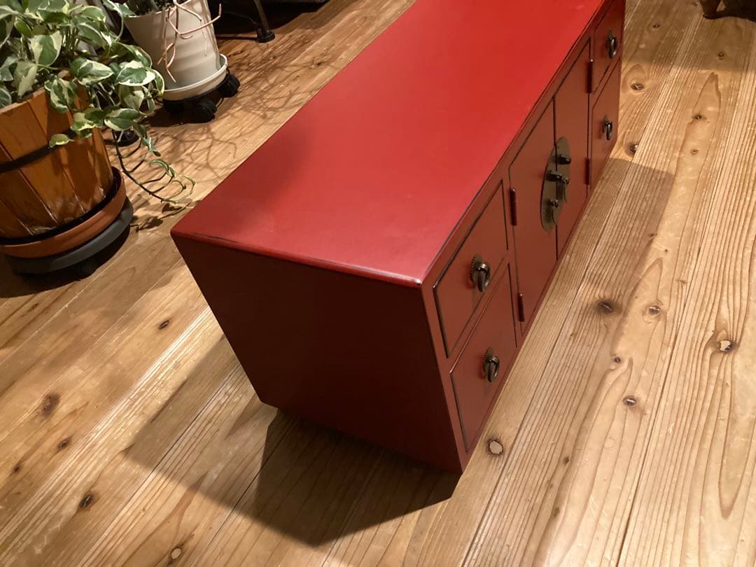 昭和レトロ　雛人形飾り台　引出４段＋開戸