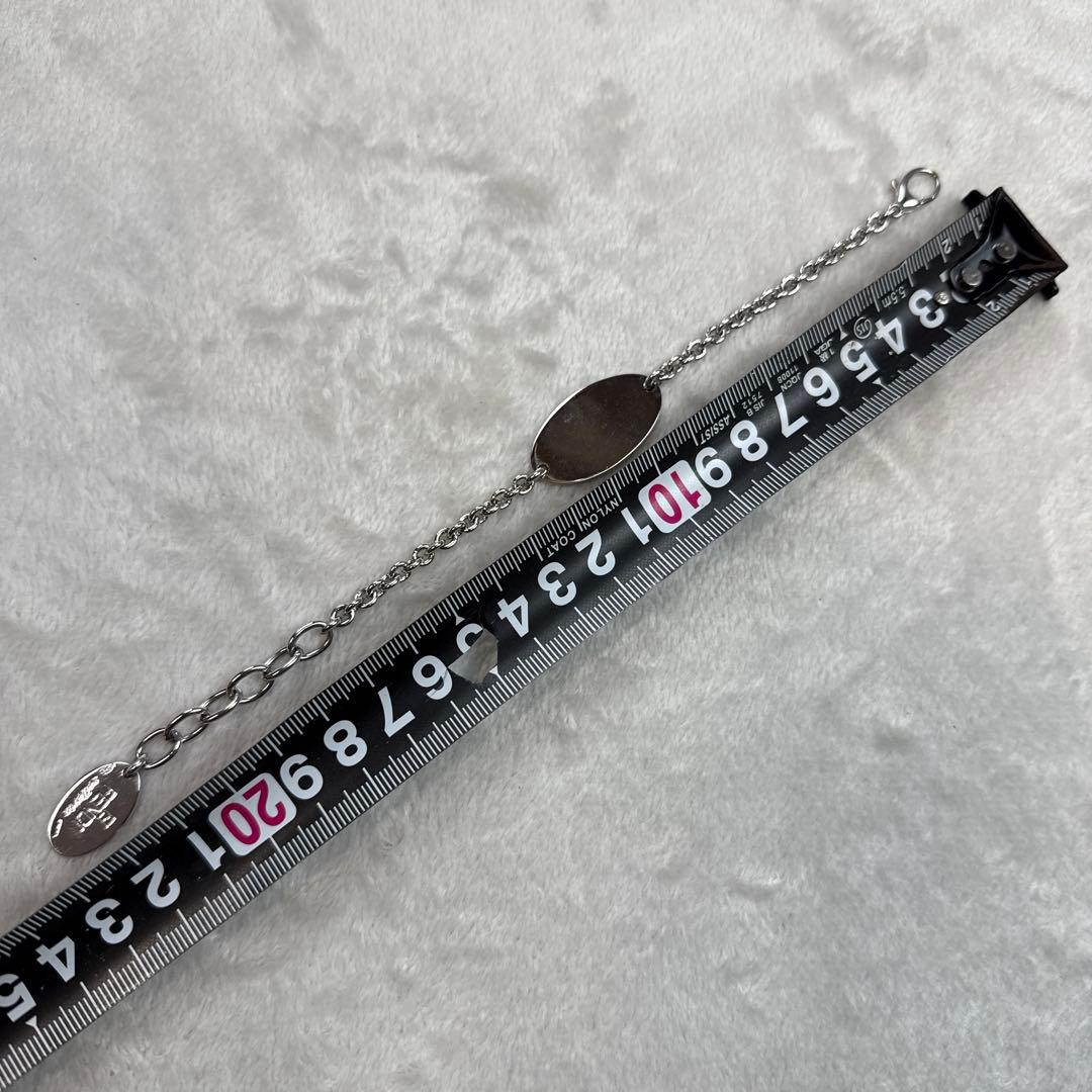 フェンディ ブレスレット セレリア ロゴ プレート シルバー　美品