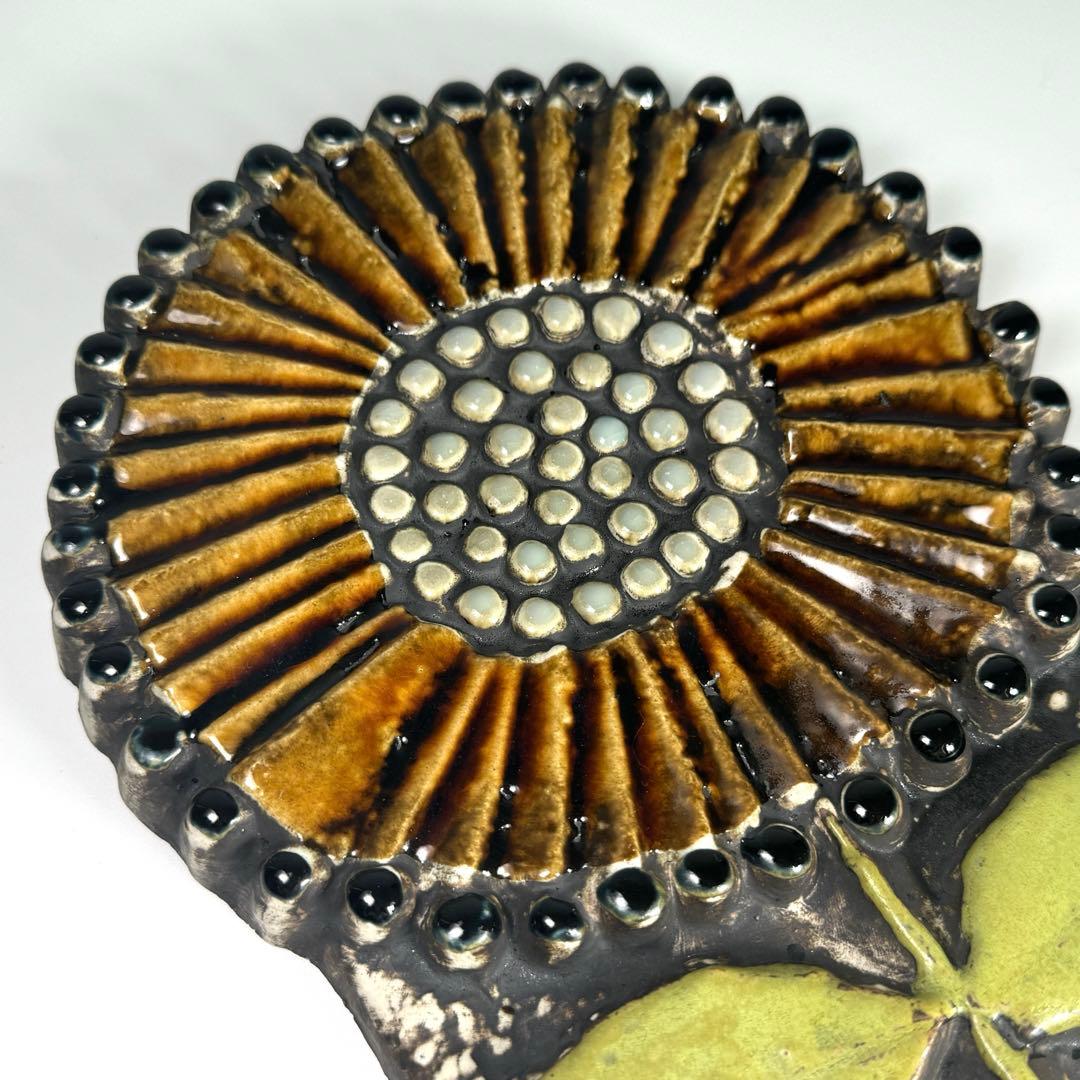 ■極美品 リサラーソン LISA LARSON ひまわり 陶板 グスタフスベリ