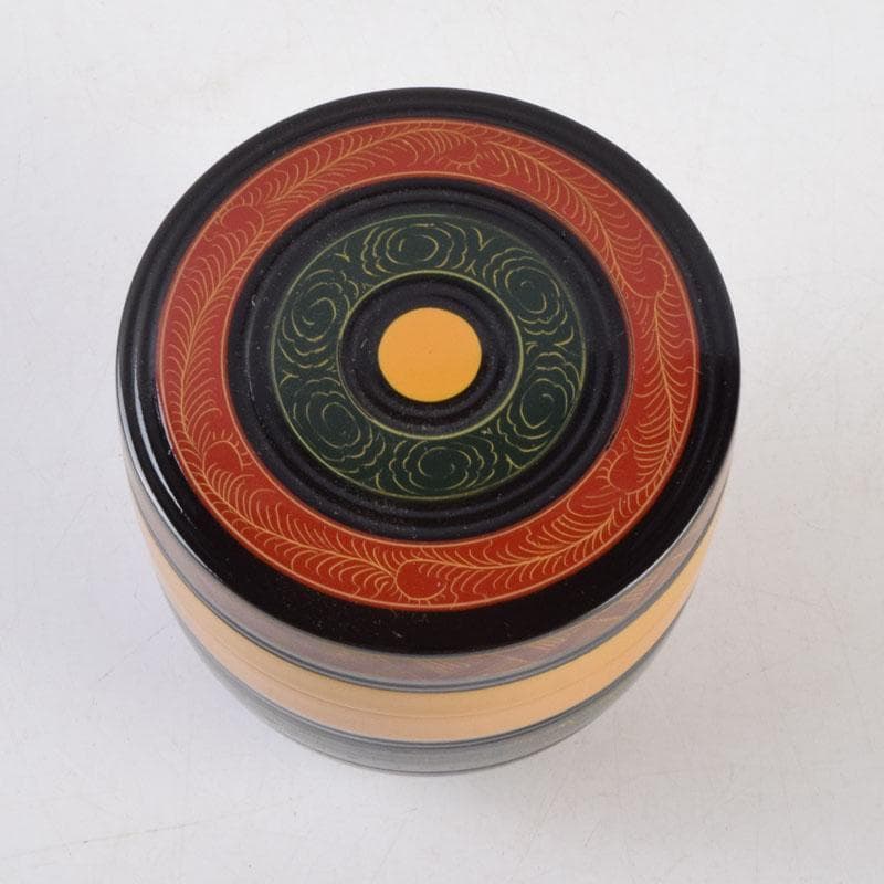 茶道具　中村湖彩作　唐物　独楽棗　共布共箱　V　9191