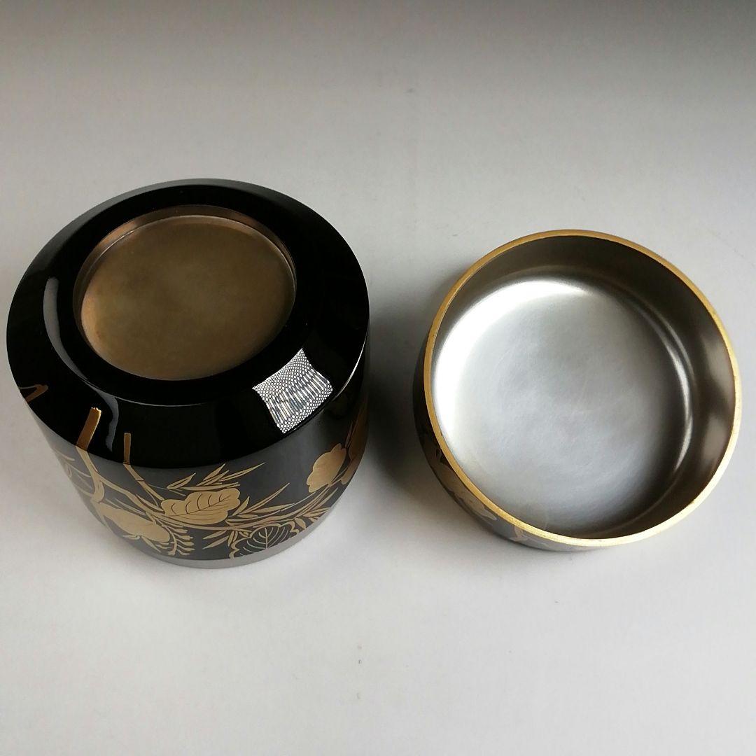 Ｔ９２８　棗　『桐竹蒔絵』『雪吹』『中村孝也 作』　共箱　茶道具