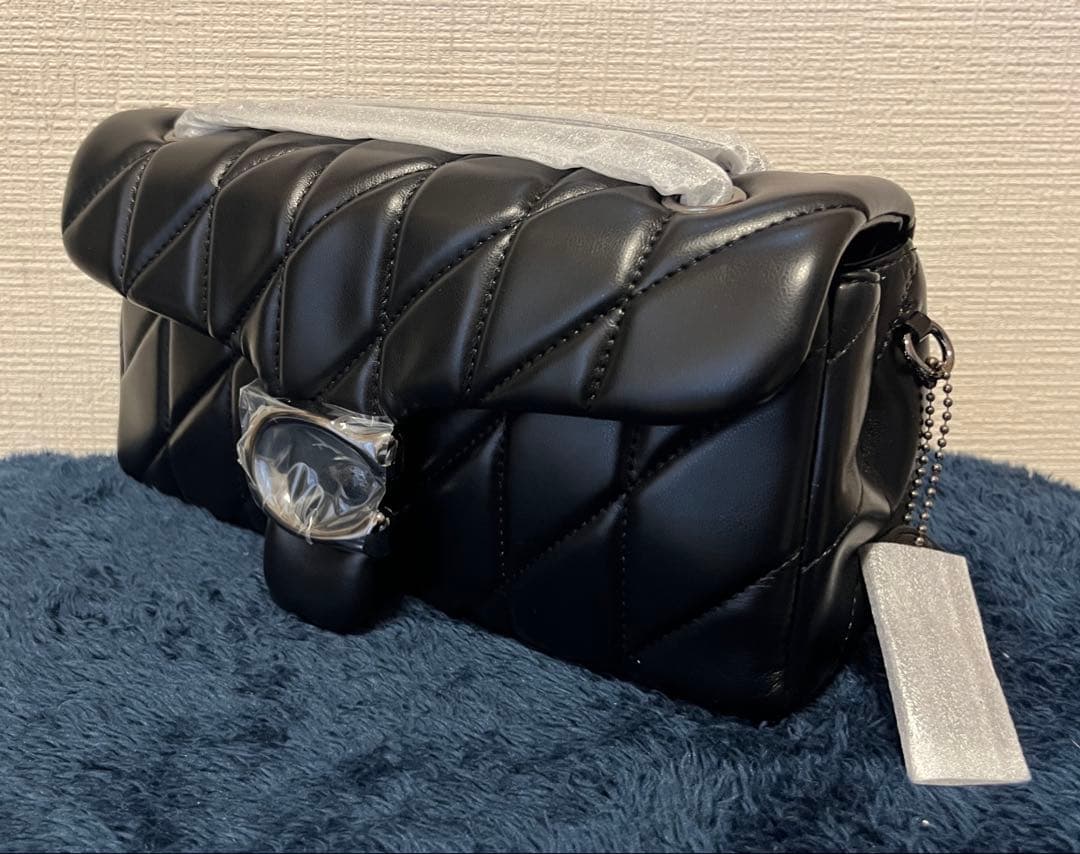 【新品】COACH タビー ショルダー バッグ 26・キルティング　シルバー