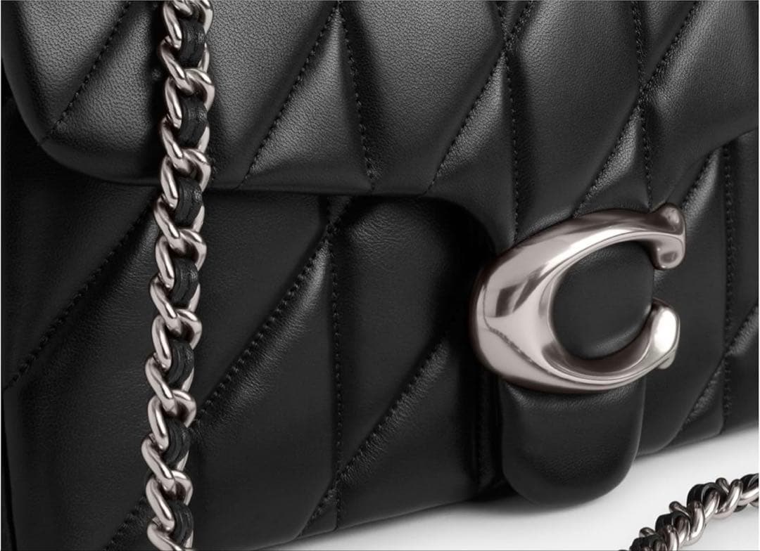 【新品】COACH タビー ショルダー バッグ 26・キルティング　シルバー