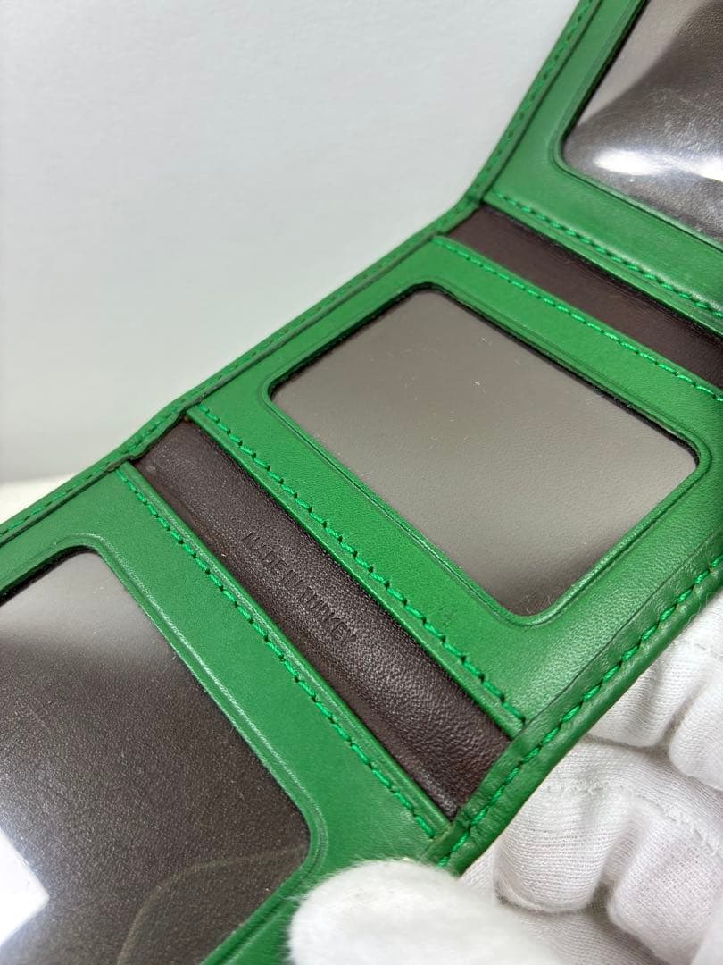 小物 Old coach green Three-sided photo case