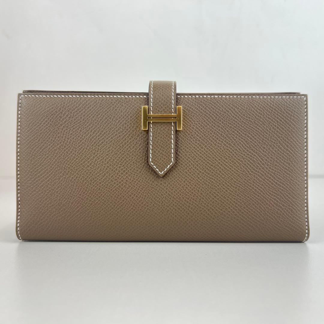 新品未使用　HERMES エルメス　べアンスフレ　エトープ　ゴールド金具　W刻