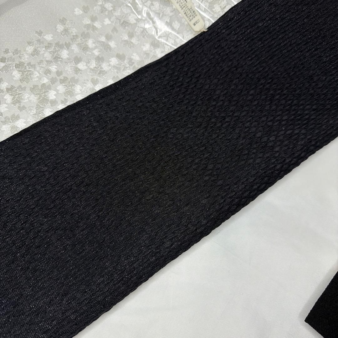 新品　振袖用　2026年モデル　黒　帯締め　帯揚げ　半襟　重ね襟　セット