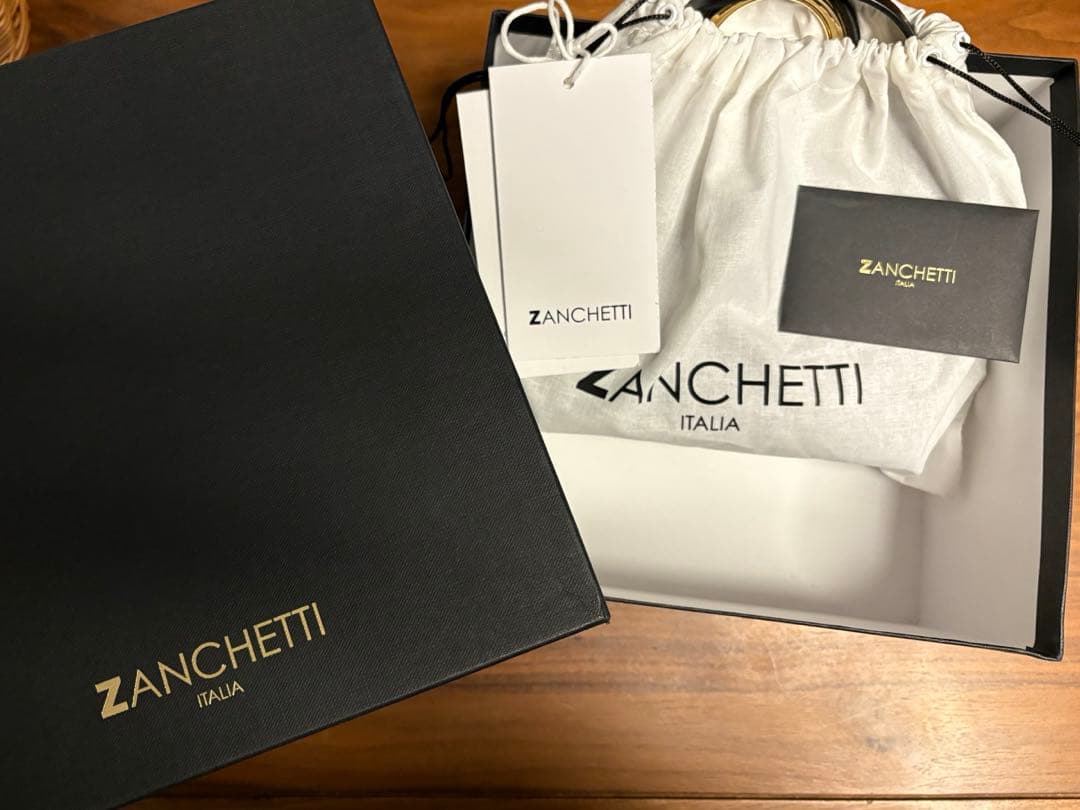 ZANCHETTI AMLETO MINI ブラック ショルダーバッグ