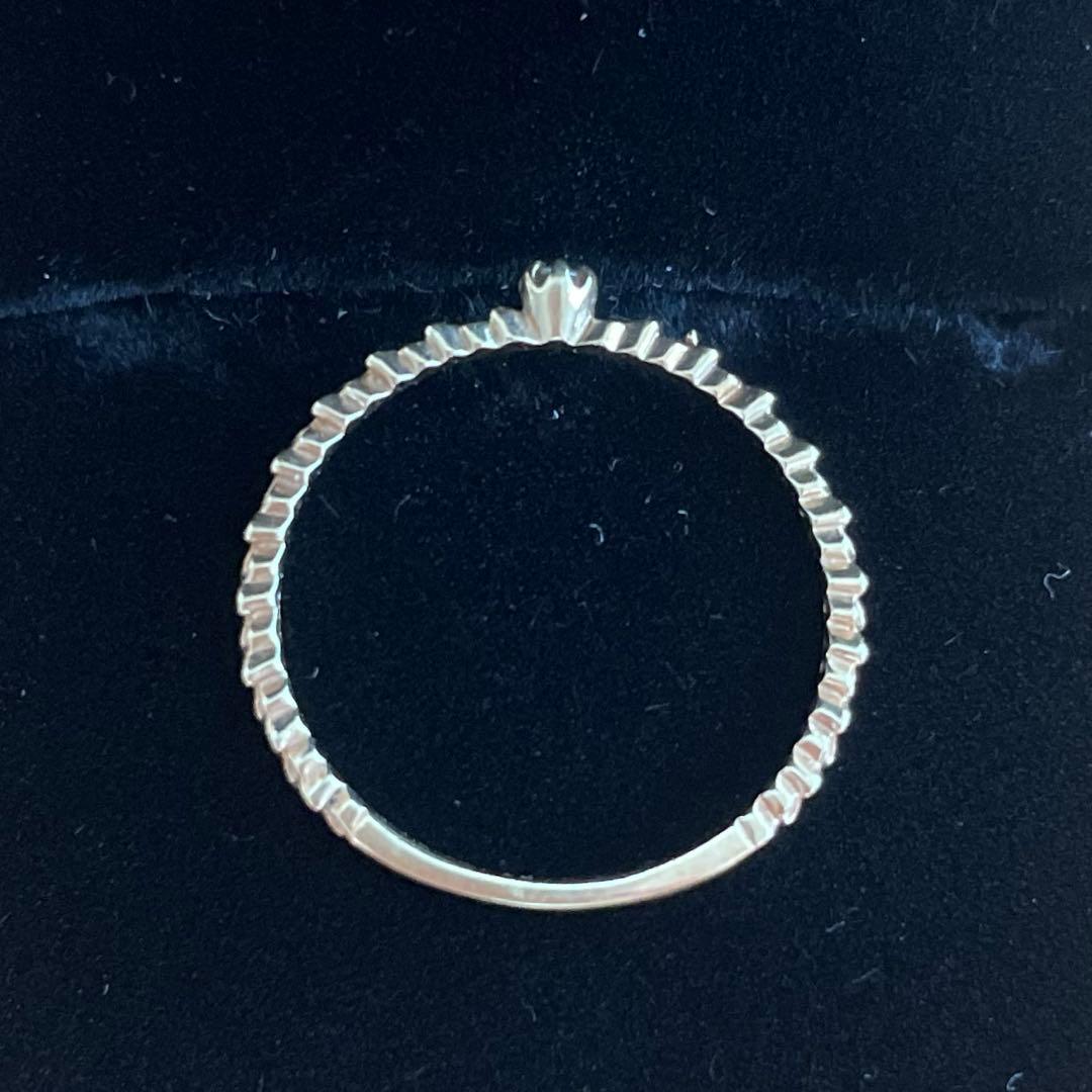 agate アガットダイヤモンドラブハートリング（K10PG ）13号