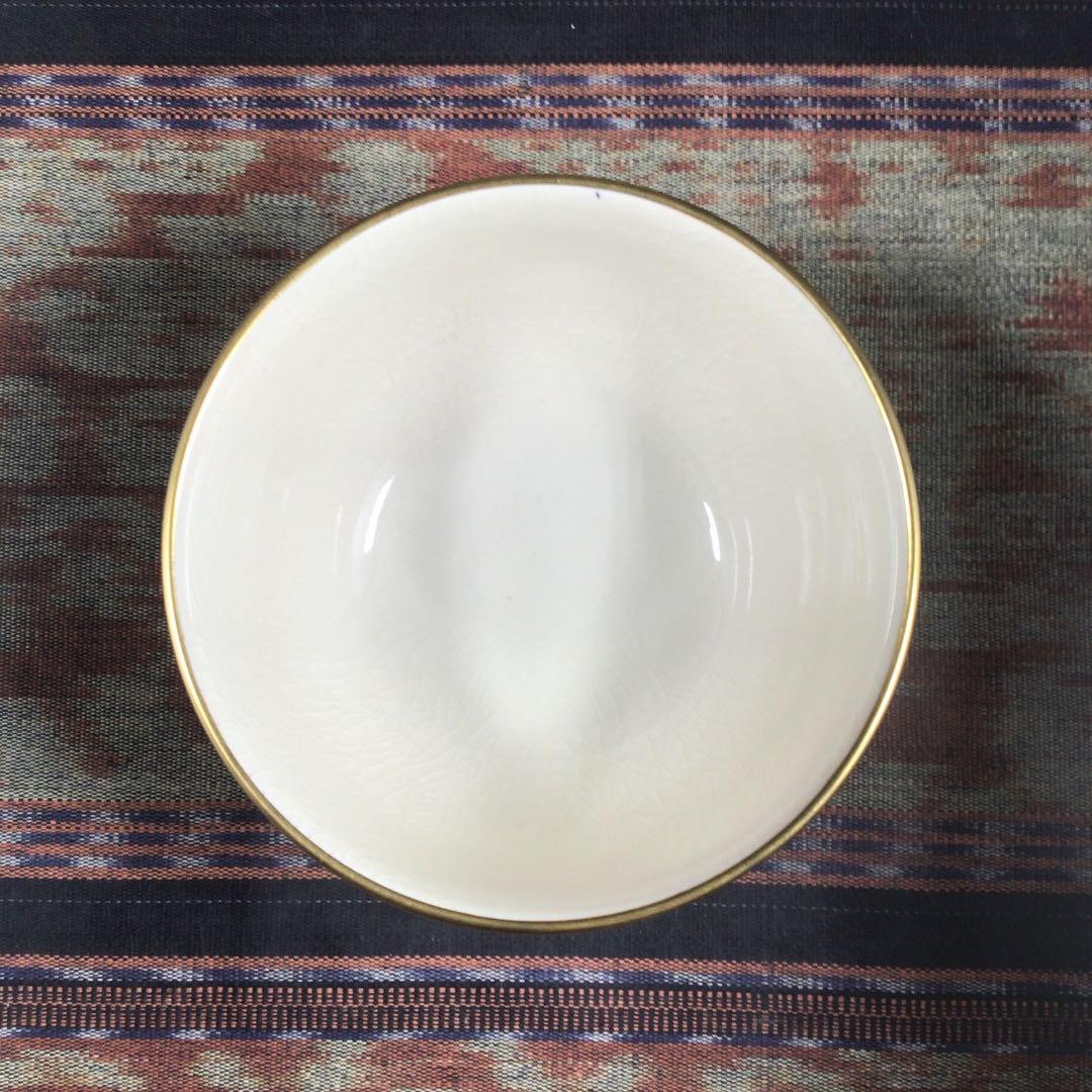 『冬うー特価』　九谷焼　章山　金彩小花　抹茶茶碗