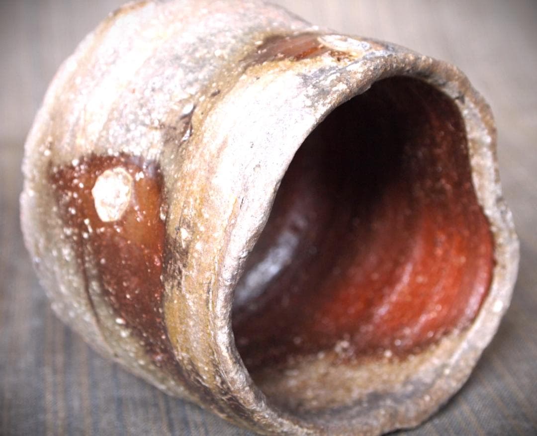 人気作家★荻野雅也【師：太田富夫】備前《窯変》碗★共箱・布