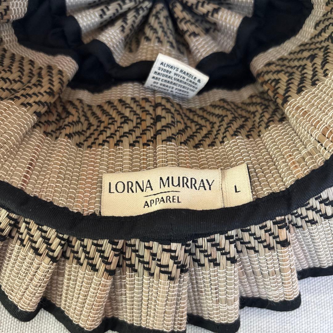 Lorna Murray フリル付き麦わら帽子 L