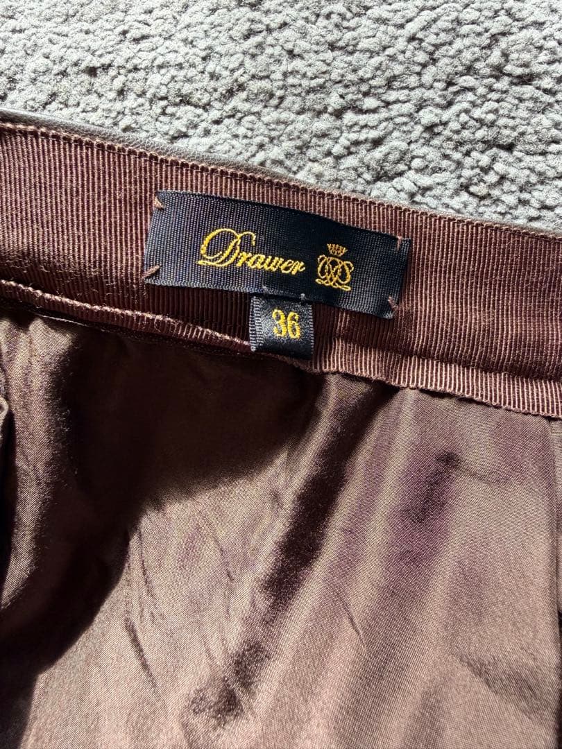 Drawer フェイクレザープリーツスカート36