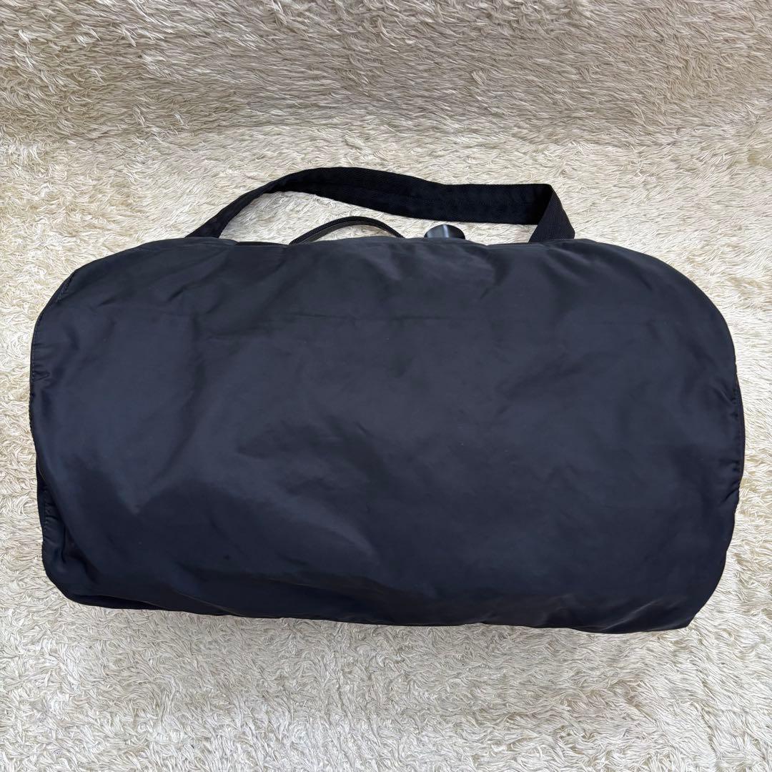 PRADA プラダ 2way ボストンバッグ ナイロン×レザー 黒　鍵付き