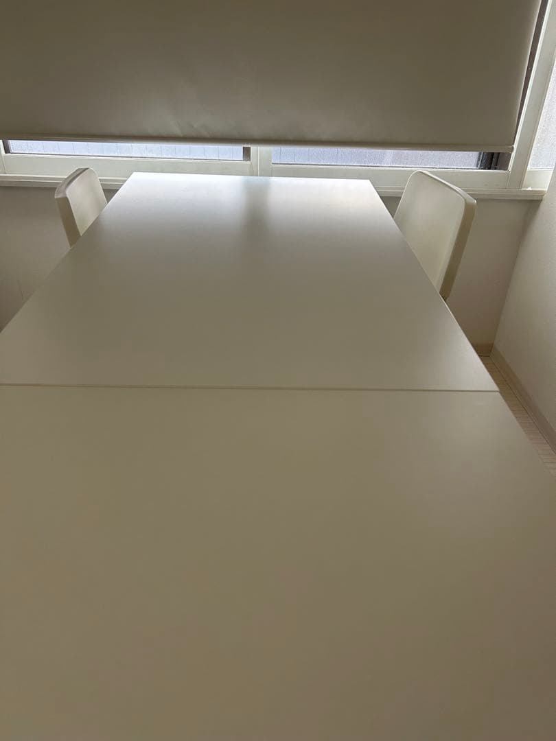 延長可　ダイニングテーブル　イス2脚セットも可能です　手渡し相談可能！