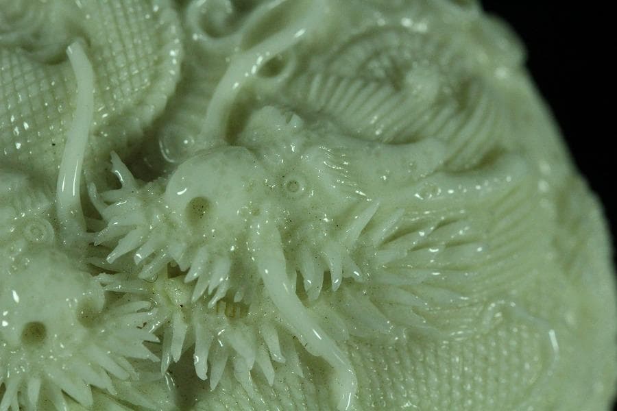 平戸 超絶技巧 龍紋 香合 蓋物 共箱 二重箱(K-YC521)