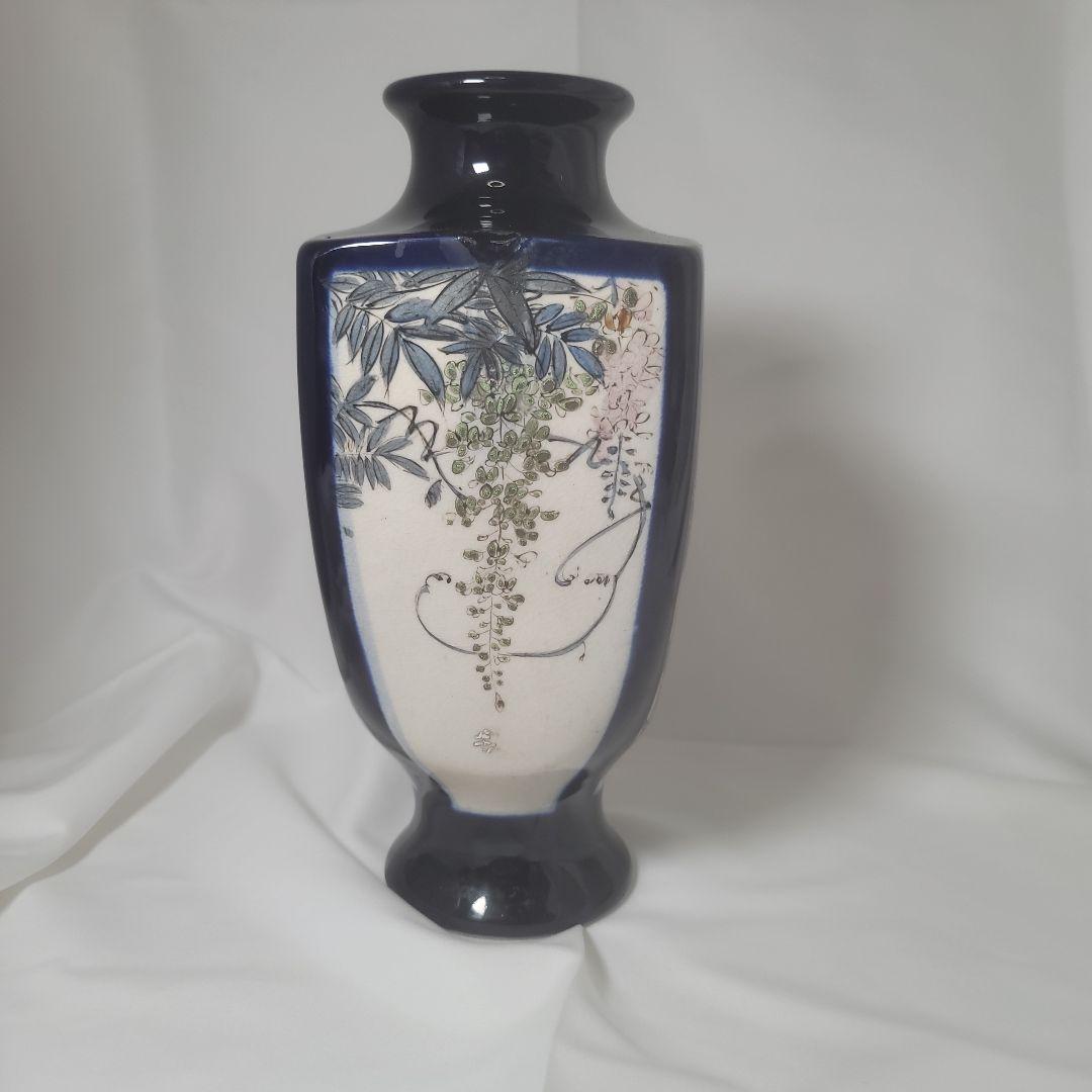 薩摩焼 色絵花瓶