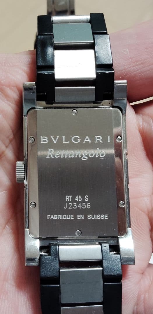 サ*ー様 BVLGARI レッタンゴロ 自動巻き時計