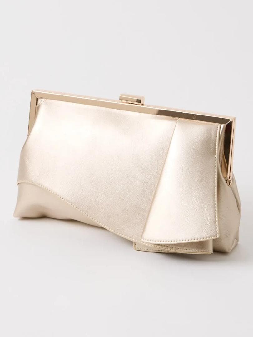 【美品】AIMER エメ フレアタッククラッチ ゴールド