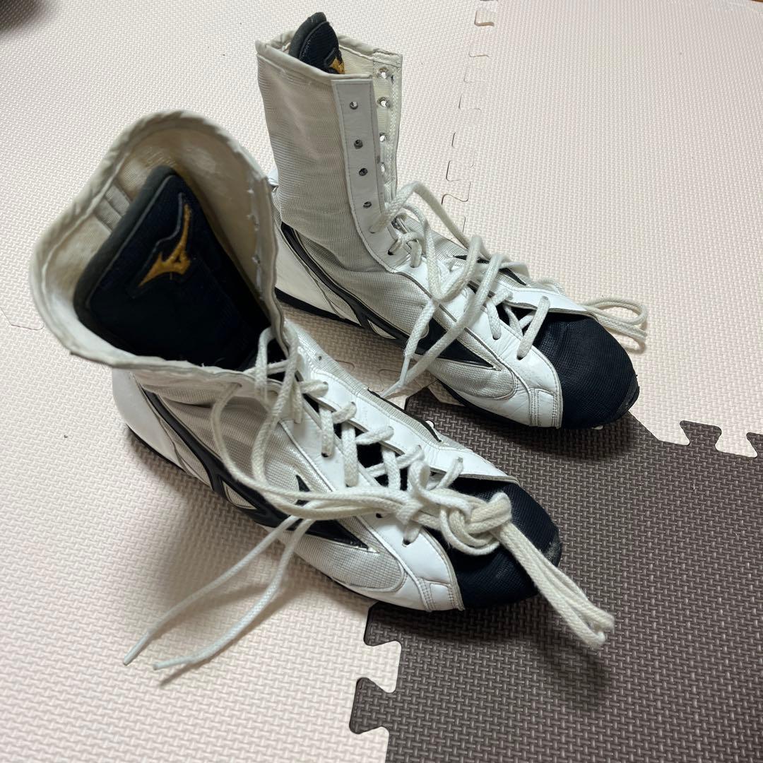 Mizuno ボクシングシューズ ハイカット ホワイト/ブラック
