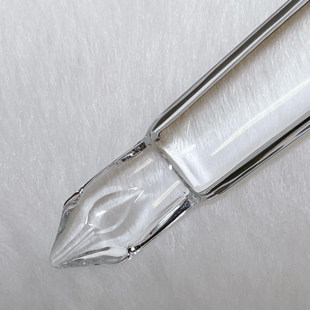 【美品/希少】 バカラ クリスタル 万年筆型 ペーパーウェイト 置物