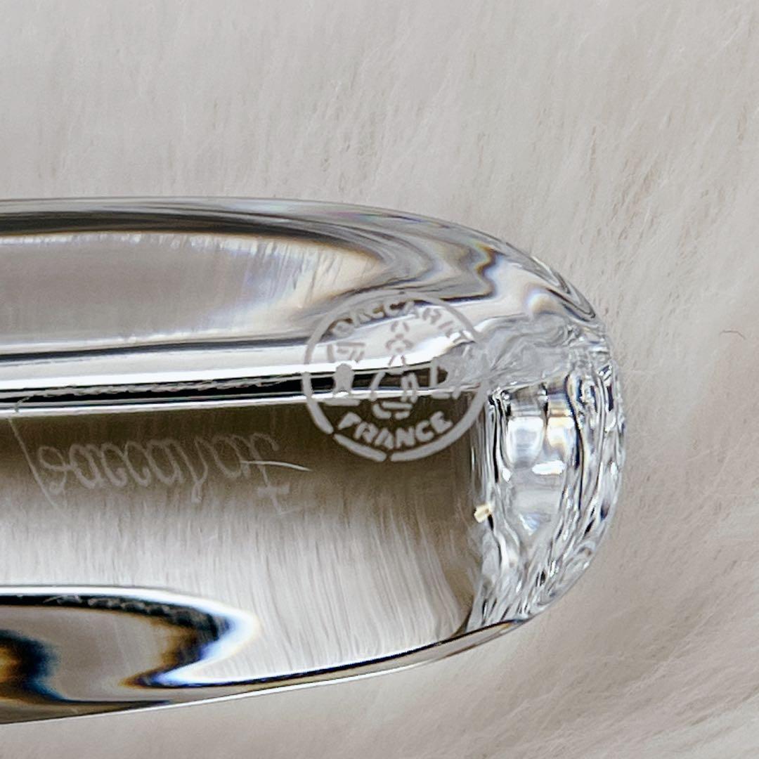 【美品/希少】 バカラ クリスタル 万年筆型 ペーパーウェイト 置物