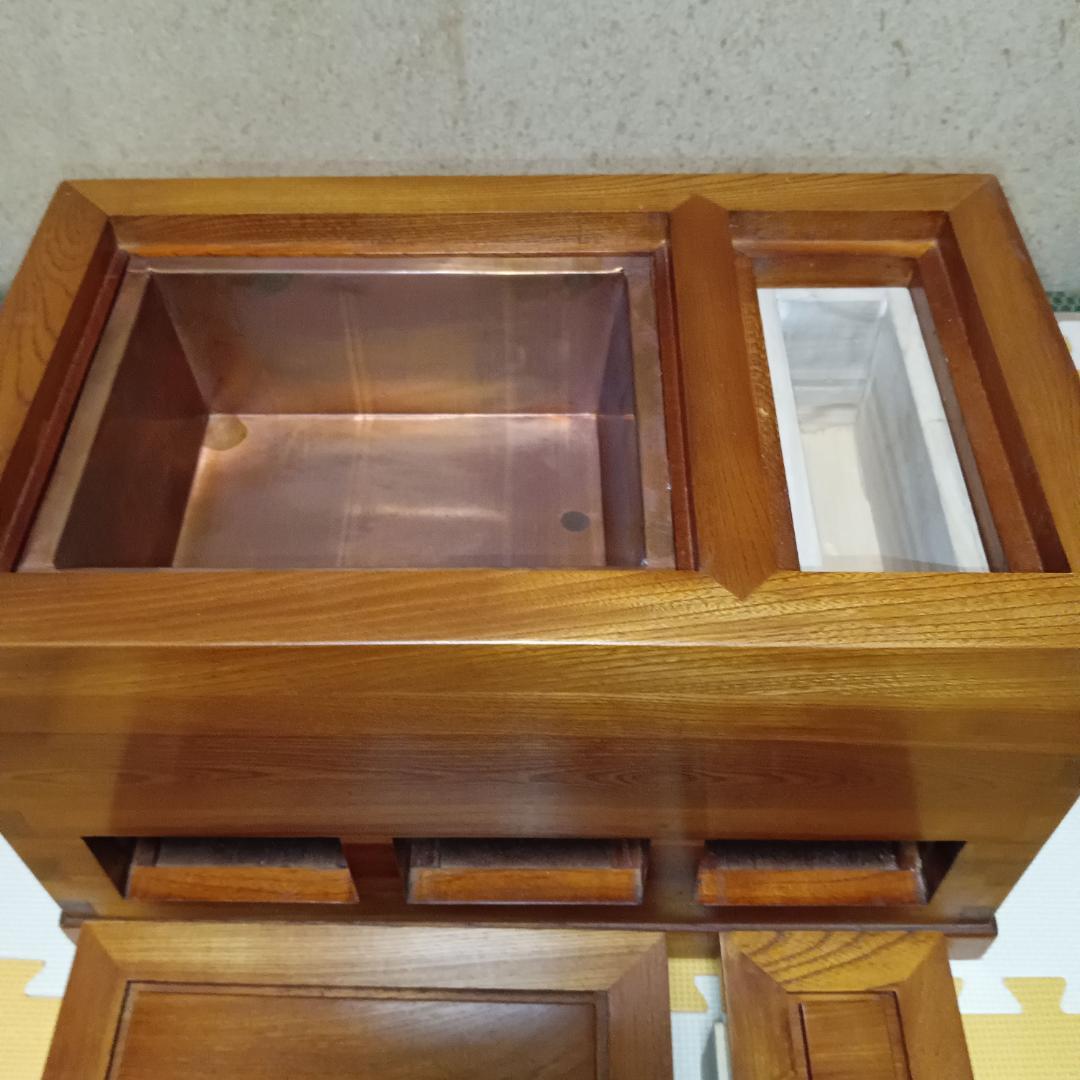 新品　長火鉢　関東長火鉢　関東火鉢　五徳　囲炉裏　アンティーク　江戸火鉢