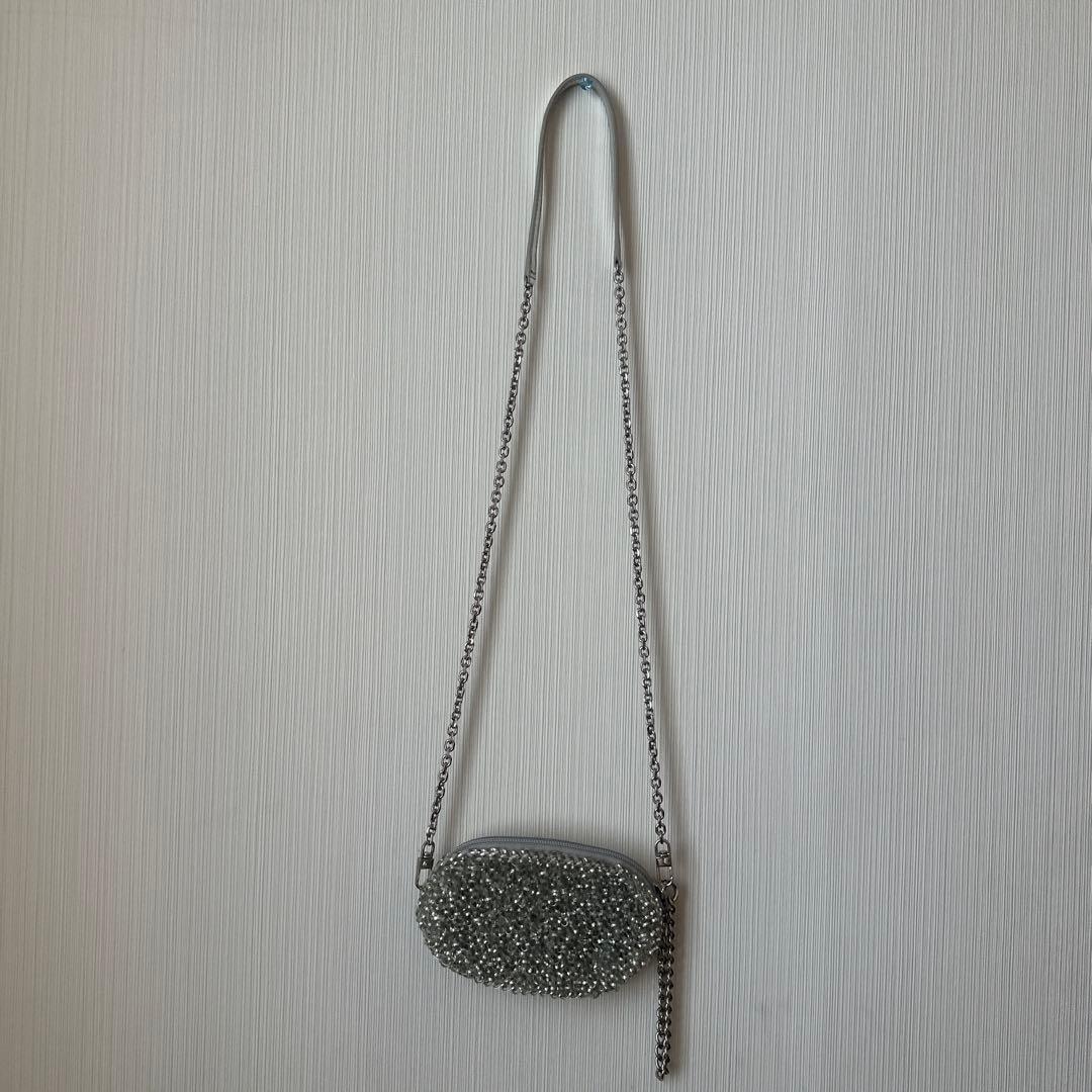 ANTEPRIMA シルバー ポーチ　ショルダーバッグ　ストラップ付き　結婚式