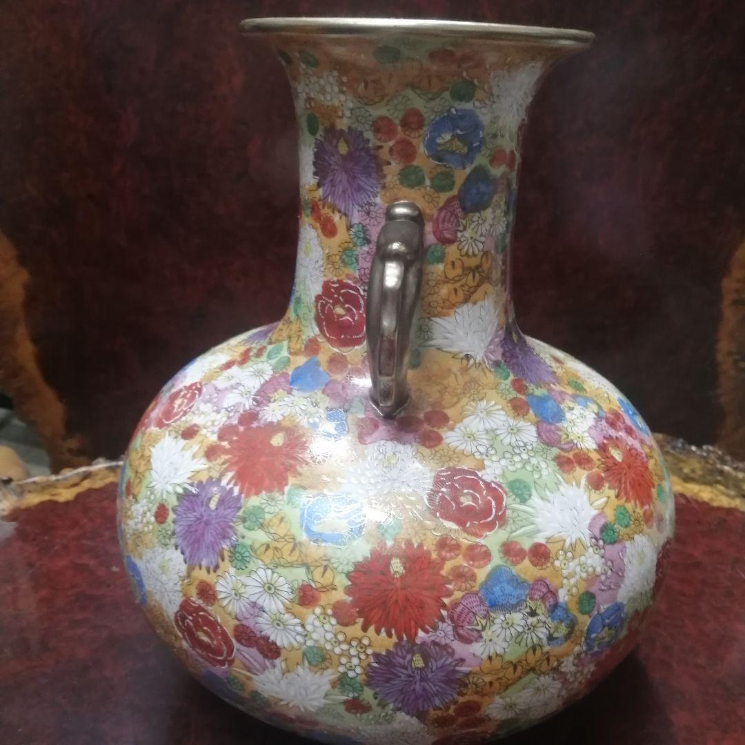 九谷焼 　陶正　大花瓶　高さ35cm 花器　飾壷