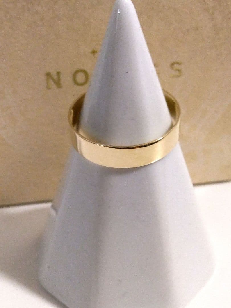 ノジェス K10 リング 13号 ゴールド プレーン 地金 モダン 美品