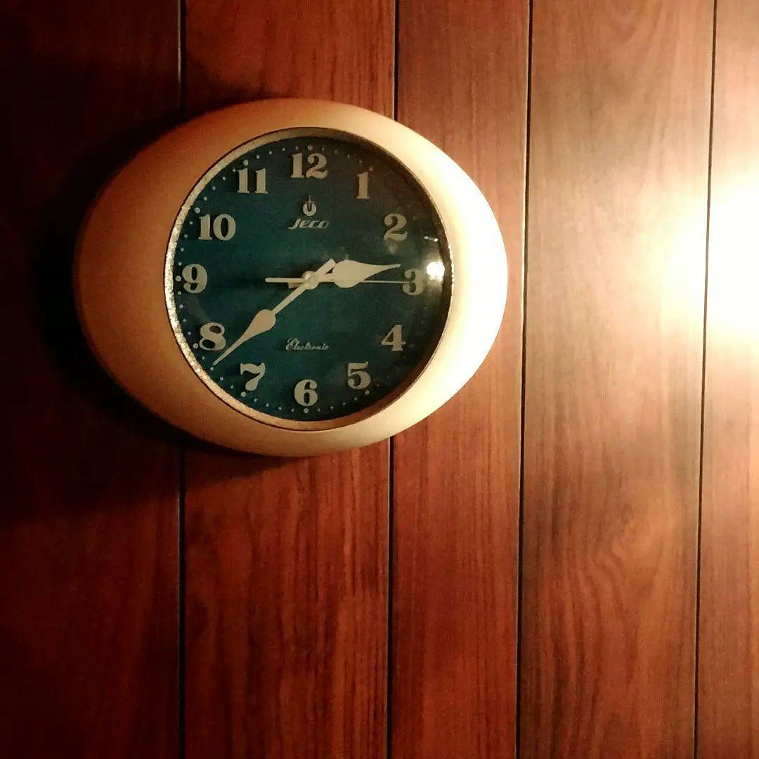 【美品 動作品】ジェコー jeco 掛け時計 ミッドセンチュリー アンティーク