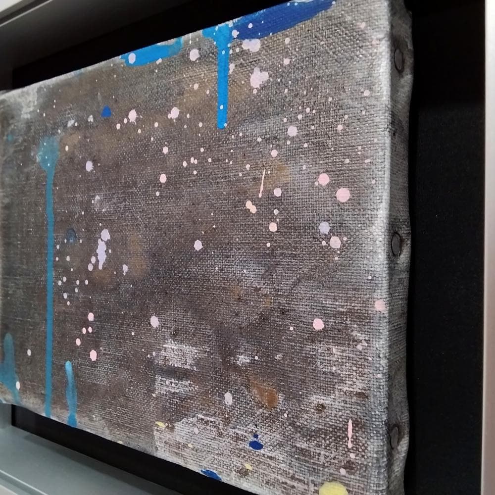 内野隆文　city　抽象画　絵画　F0号　アクリル画　現代美術　アート作品　真作