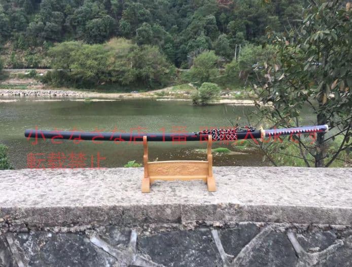 【ブラック】長尺 武具　刀装具　日本刀　模造刀 居合刀 鑑賞 手鍛造打 武蔵