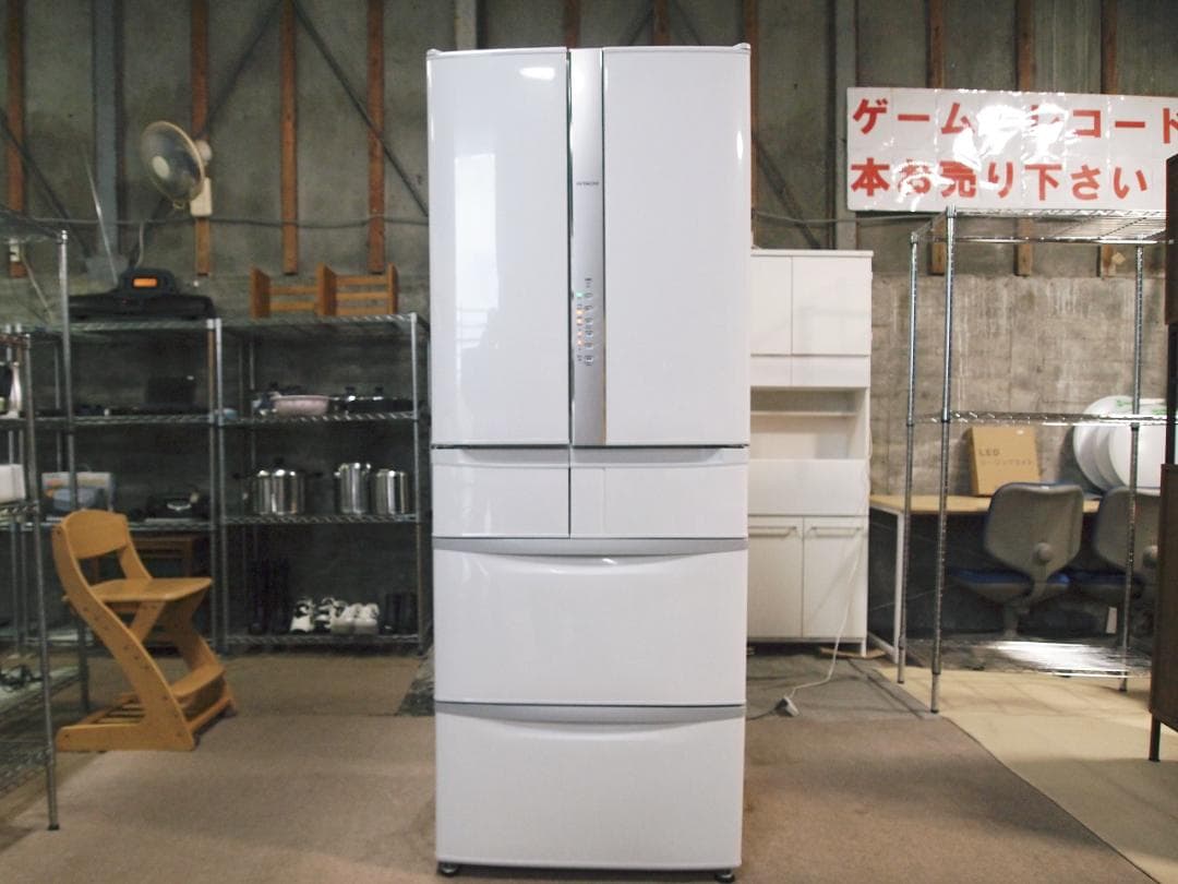 30日保証！日立 R-F48M4 冷凍冷蔵庫 475L パール 2019年