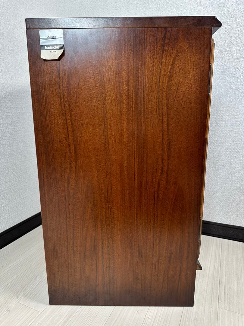 （1/3）カリモク コロニアル コーナー キャビネット 飾り棚 4-1※