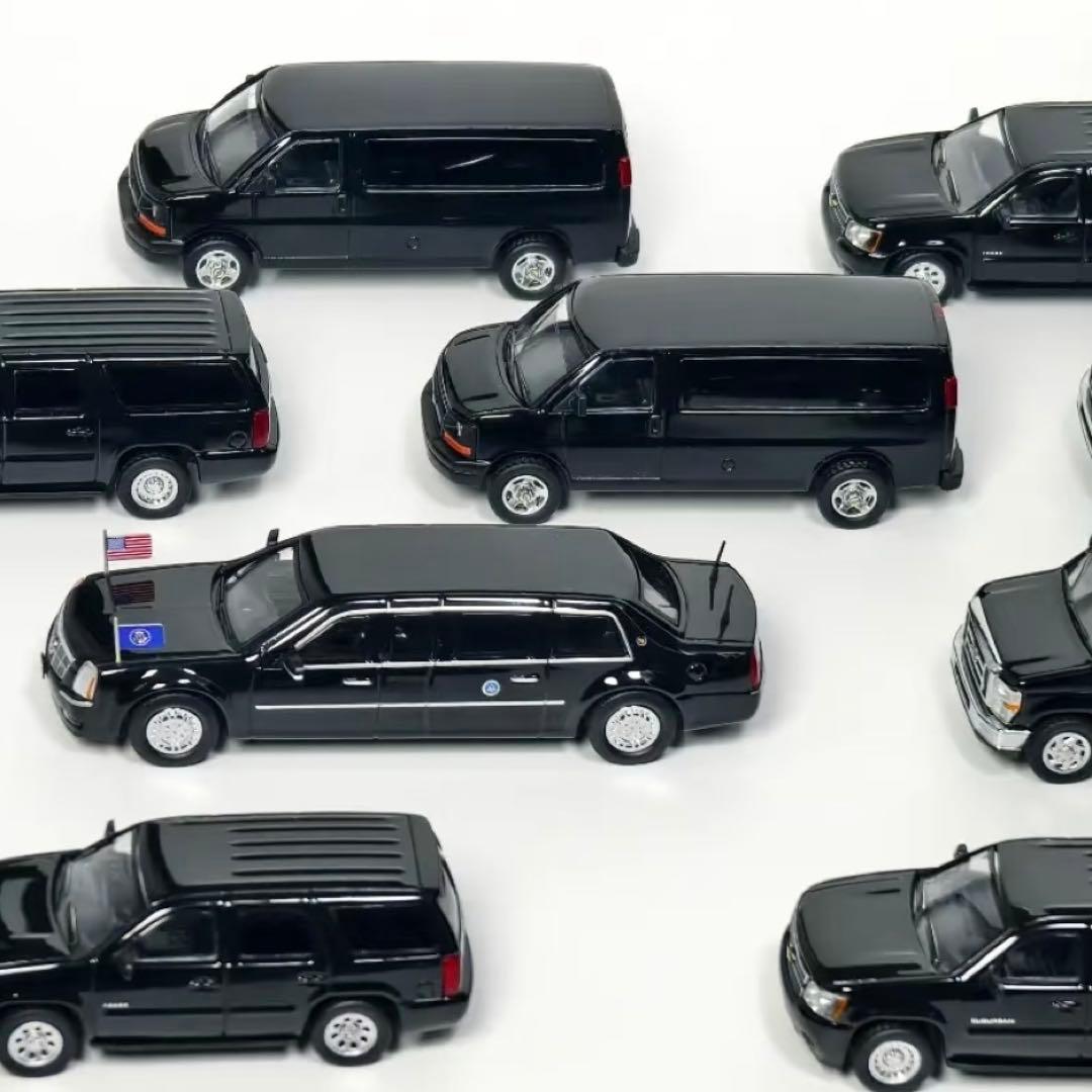 【HEC限定／9台セット】596 1/64 アメリカ大統領車隊 フルセット