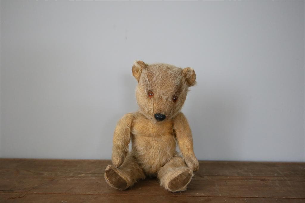 英国アンティークテディベア/くまのぬいぐる/熊オブジェ/ブラウン茶色85-114
