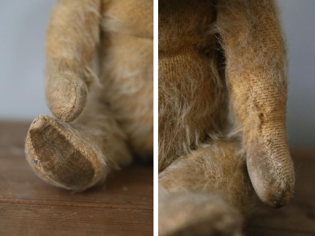 英国アンティークテディベア/くまのぬいぐる/熊オブジェ/ブラウン茶色85-114