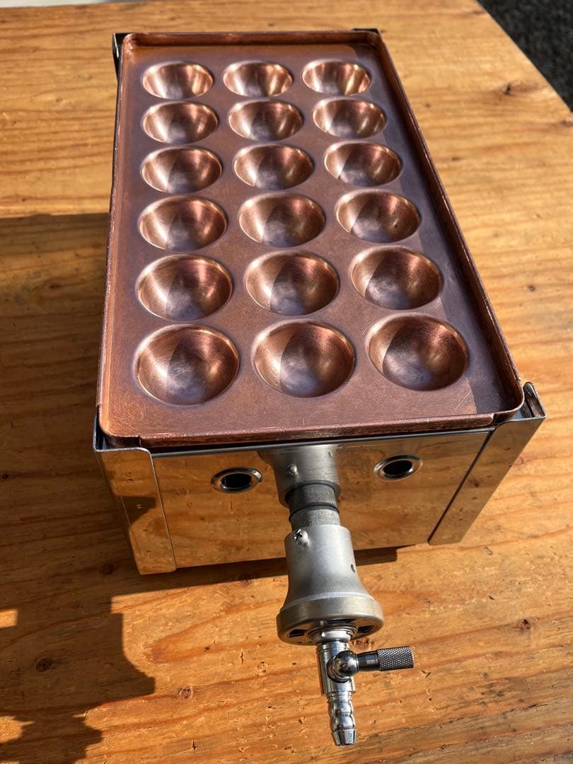 銅板たこ焼き器　プロパンガス用　18個
