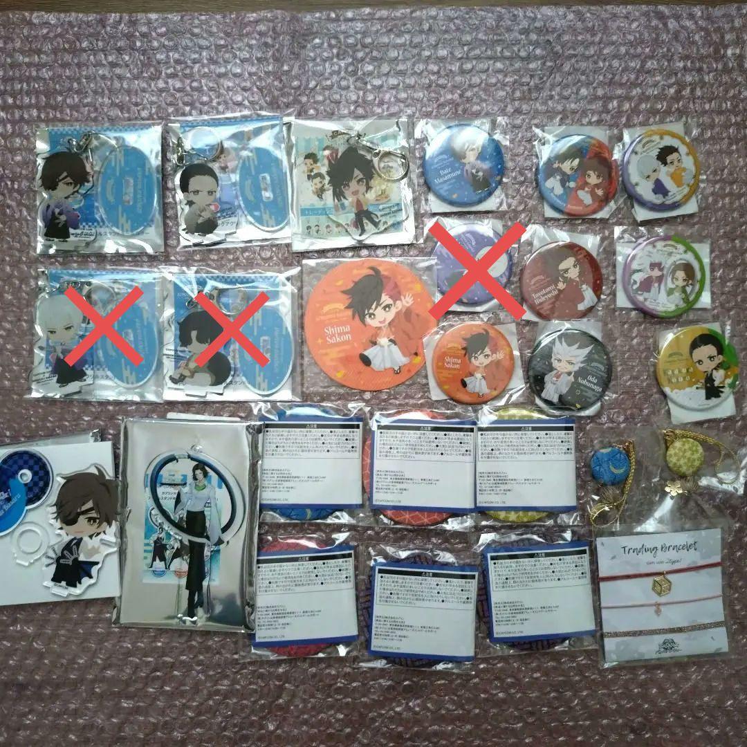 戦国BASARA カプコンカフェ 缶バッジ アクスタ 缶ミラー ストラップ 他