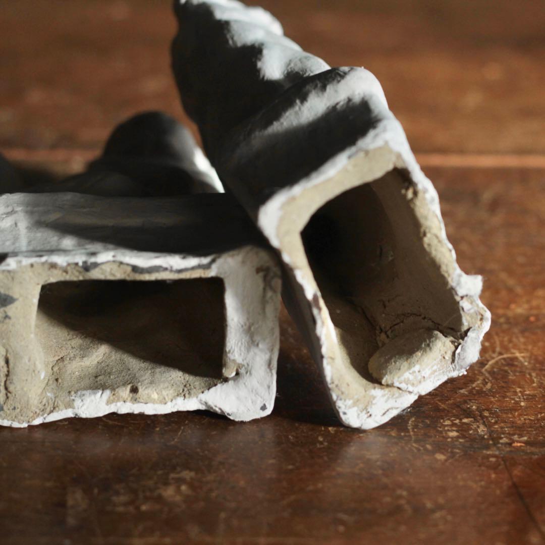 白い 獅子 と 狛犬 古道具 アンティーク オブジェ 獅子と狛犬