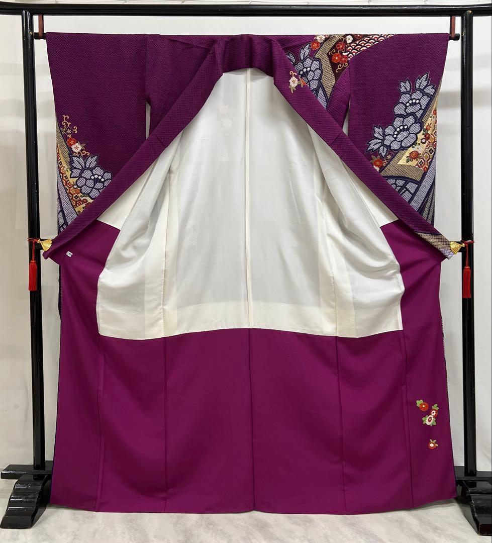 豪華　総絞り　振り袖　フルセット　別誂長襦袢付　成人式　金彩加工　刺繍入　702