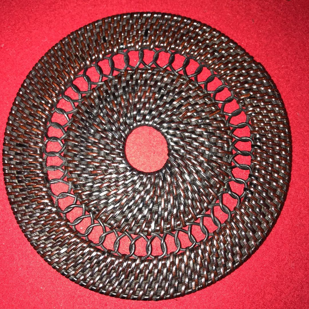 茶道具　藤編釜敷