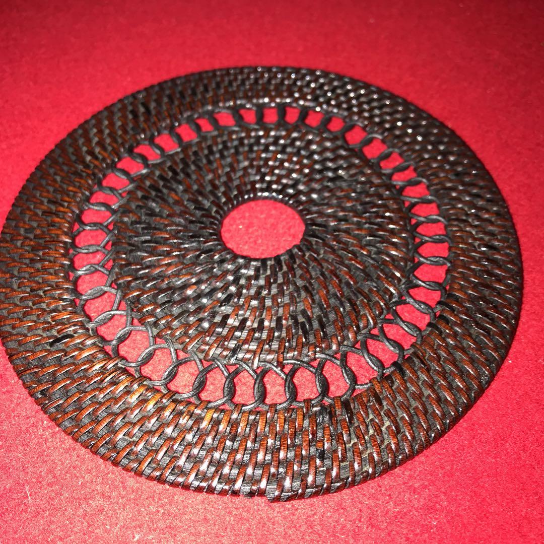 茶道具　藤編釜敷