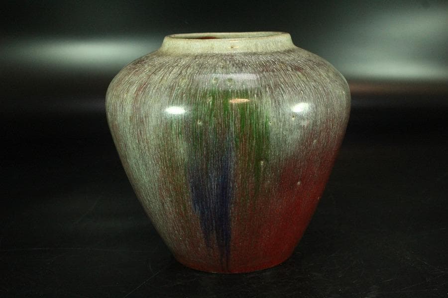中国美術 窯変釉 壷(K-A354)