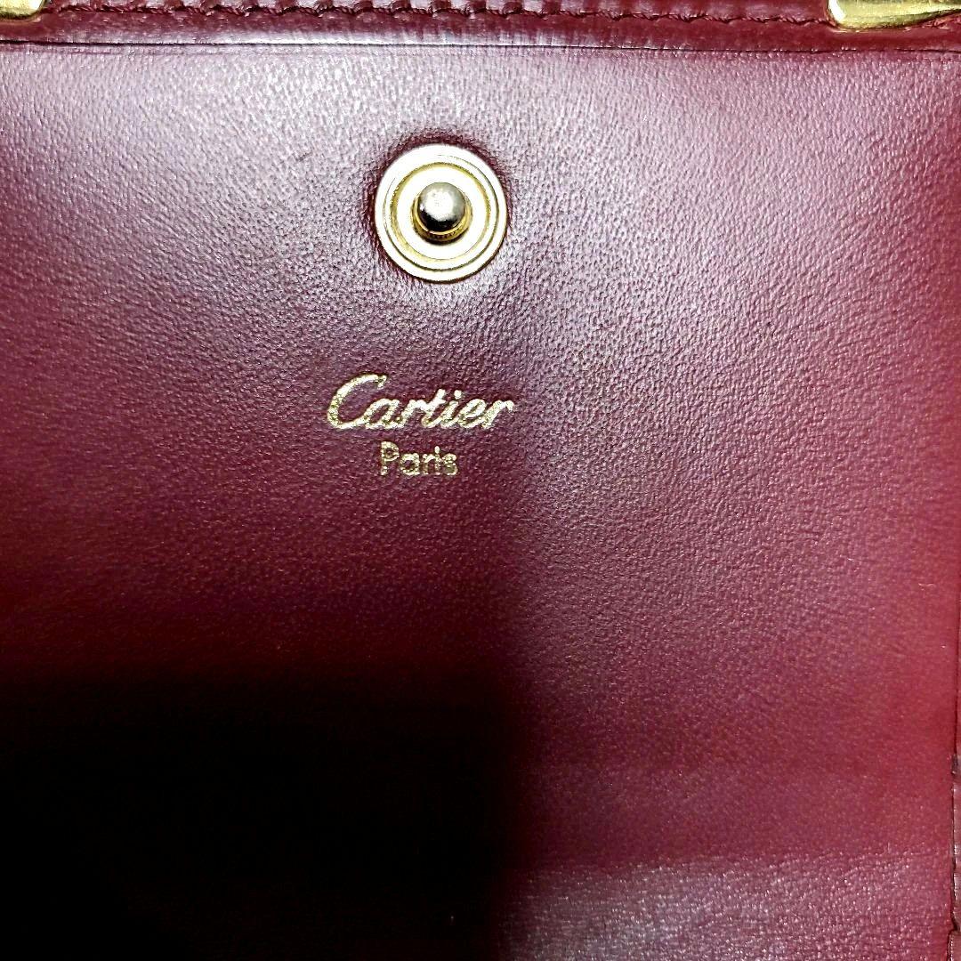 【美品】Cartier マスト バーガンディ ケース 財布 レザー