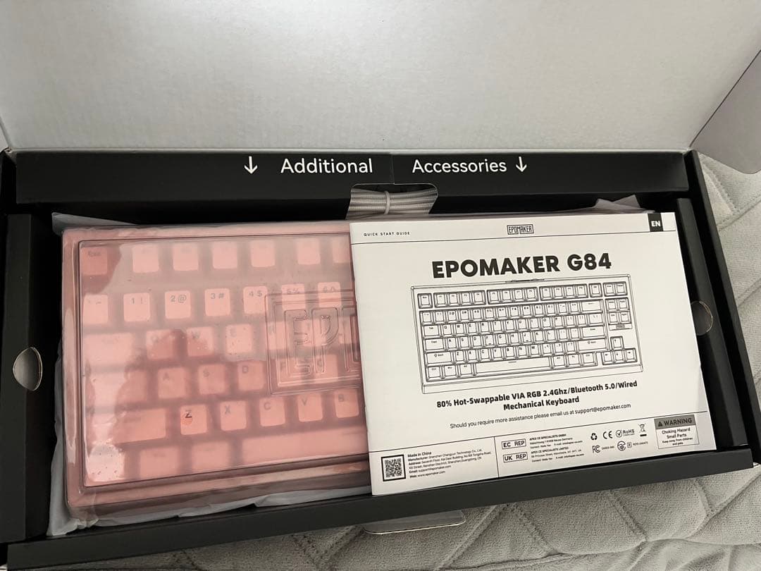 Epomaker G84 ピンク メカニカルキーボード